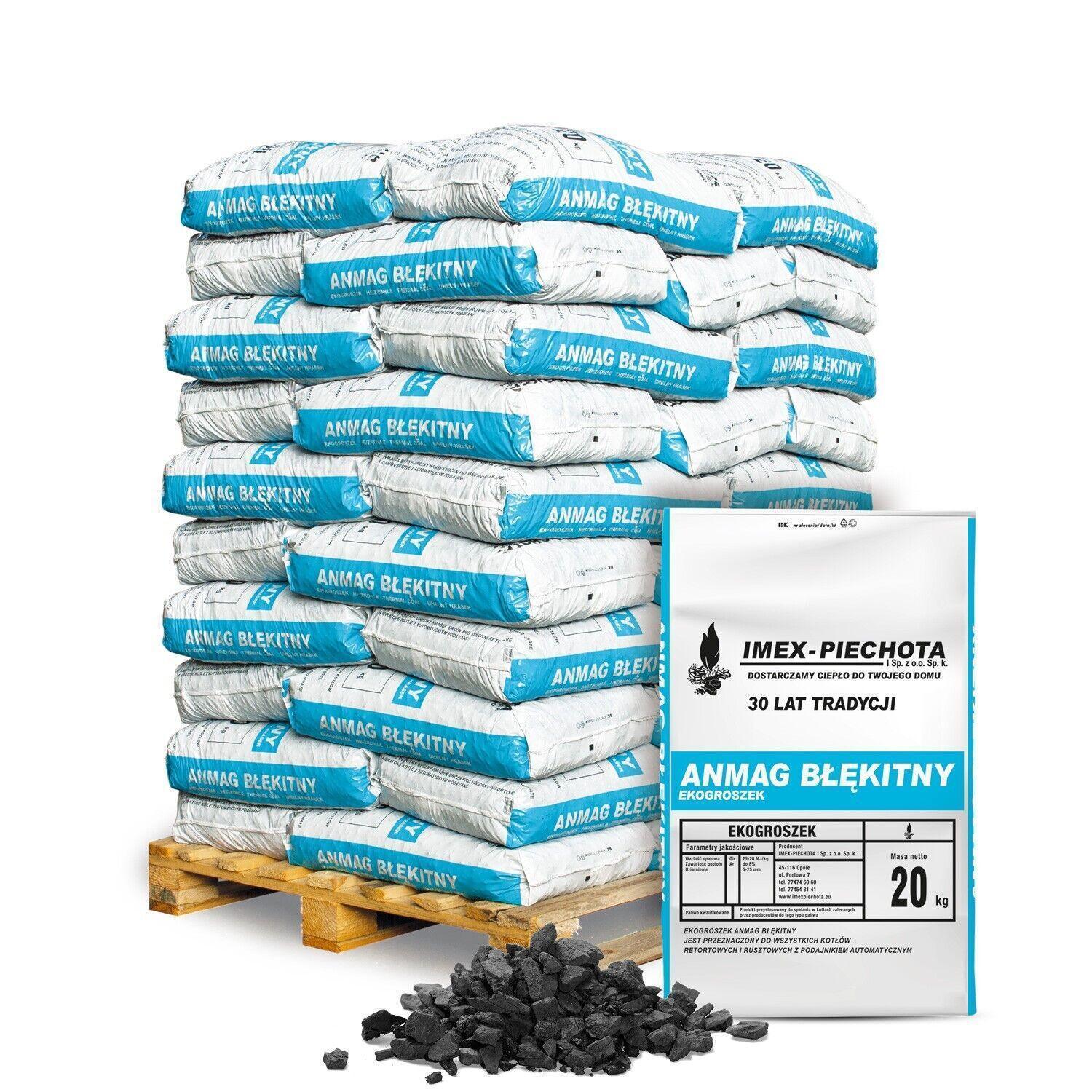 Anmag Steinkohle 5-25mm 20kg x 50 Sack 1000kg Palette - Brennstoffe-Neuber.shop