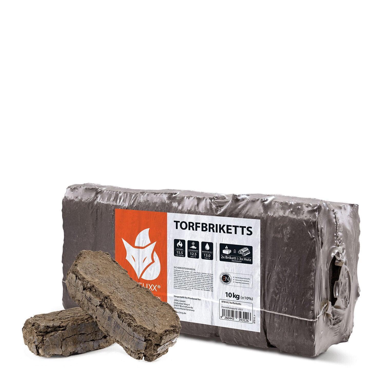 Heizfuxx Torfbriketts 10kg x 30 300kg Palette - Brennholz-Scheiffele.de - Ihre Anlaufstelle für hochwertiges Brennholz!