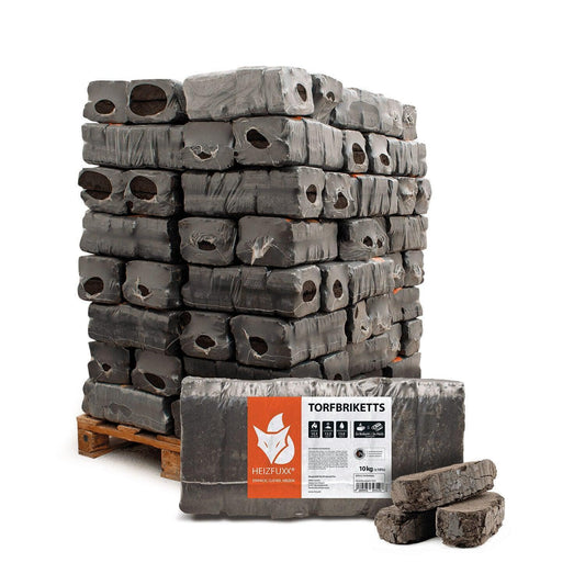 Heizfuxx Torfbriketts 10kg x 96 960kg Palette - Brennholz-Scheiffele.de - Ihre Anlaufstelle für hochwertiges Brennholz!