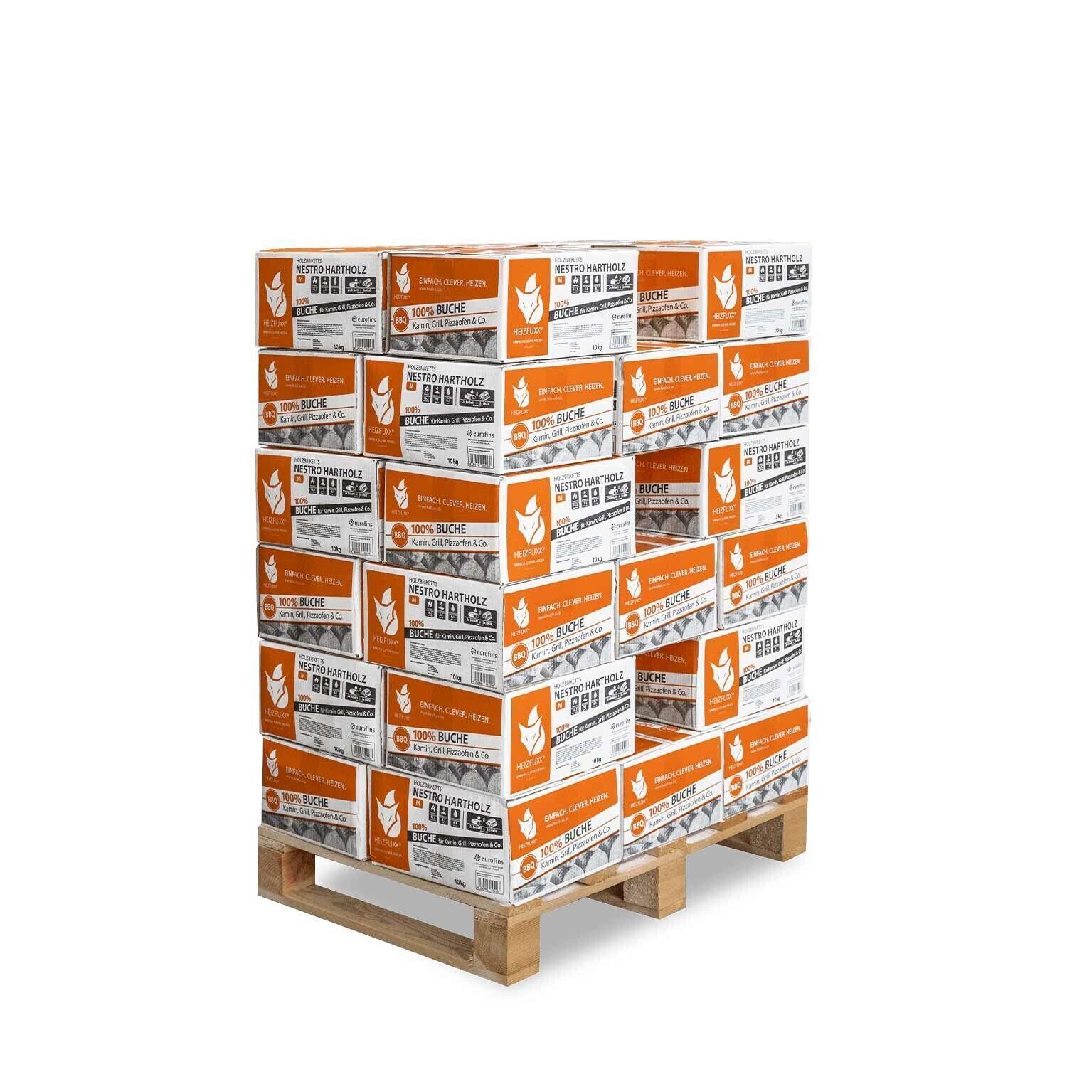 Nestro Hartholz M Karton 10kg x 30 300kg Palette - Brennholz-Scheiffele.de - Ihre Anlaufstelle für hochwertiges Brennholz!